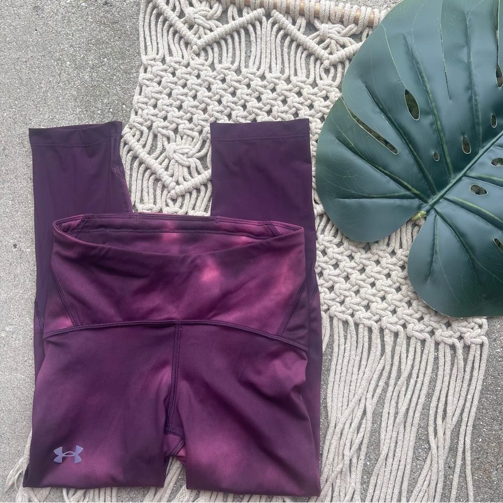 Under Armour Purple Tie Dye Cropped Leggings Size XS